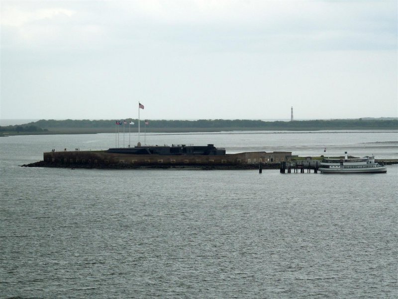 Passing Fort Sumter in Charleston Harbor