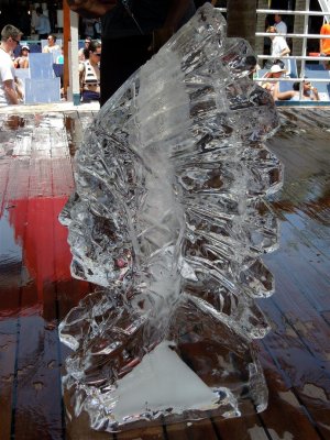 The finished ice sculpture