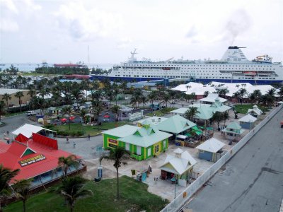 The shopping village at Freeport Harbour