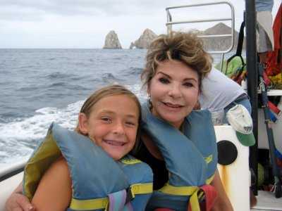 Maria and mom ready for parasailing