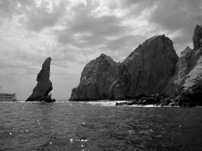 the rocks at the tip of Baja
