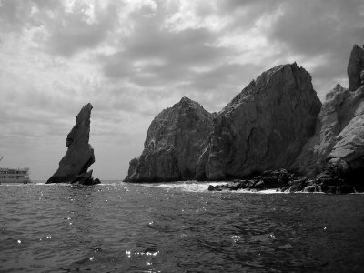 the rocks at the tip of Baja