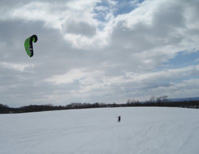 3/17/07 - Snowkiting for St. Patty's Day