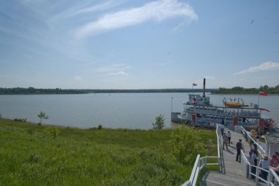 Paddle boat on the lake