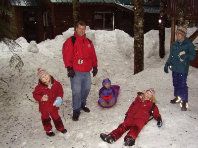 Maisie, Dave, Tate, Julia and Mom.