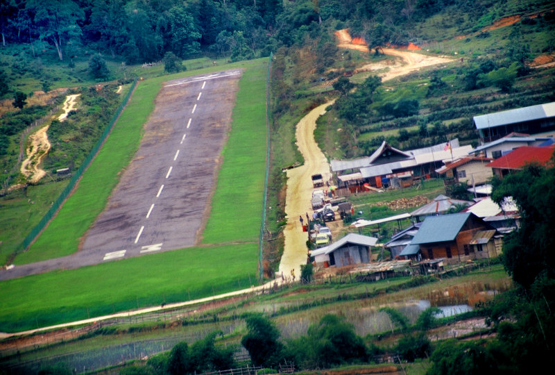 Pilots View of Ba Kelalan Airstrip