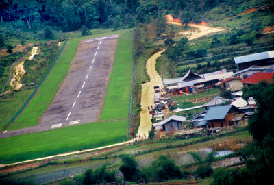 Pilot's View of Ba Kelalan Airstrip