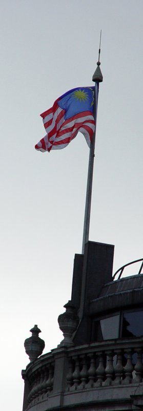 Trafalgar Square, London. Flag of Malaysia