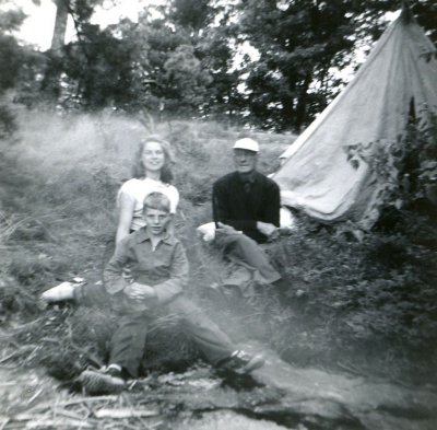 George McDonald (Jr), Marian Kay (McDonald) & Alfred McDonald - Summer 1953