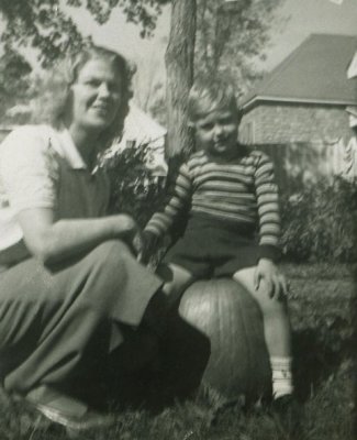 Mary Roos and son, Tom - 1951