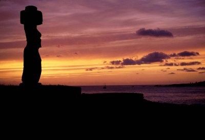 Sunset Shoreline Easter Island