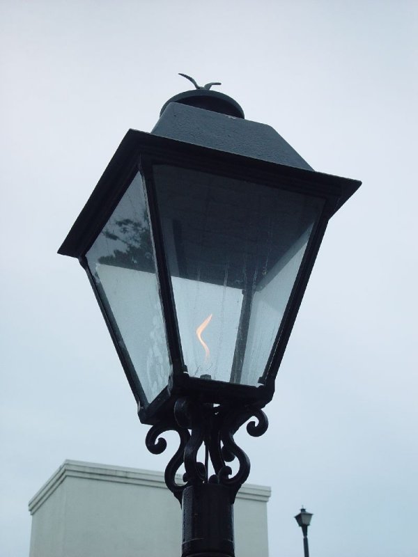 WE LOVED THE GAS LIGHTS THAT LINED THE STREETS OF SAVANNAH