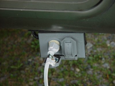 NEW OUTSIDE OUTLETS FOR LIVING UNDER THE AWNING