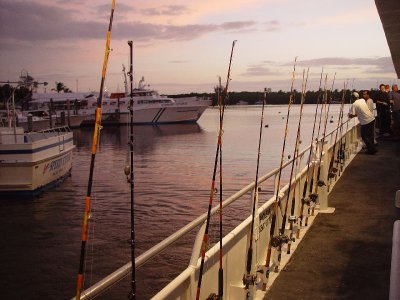 POLES LINED UP AROUND THE DECK IN THEIR ASSIGNED PLACES