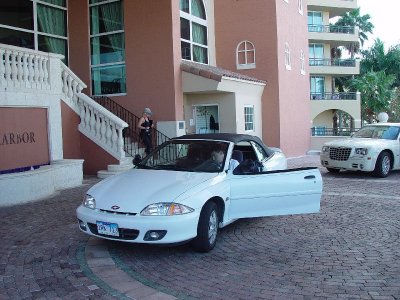 OUR LITTLE CHEVY CAVALIER CONVERTIBLE GOT TREATED TO VALET PARKING