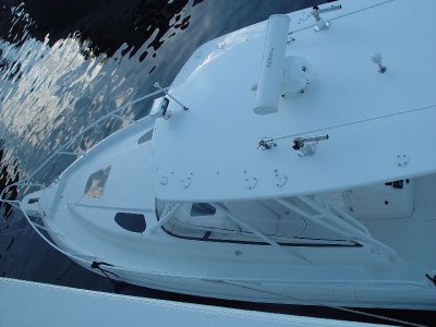 TOP VIEW OF THE TENDER BOAT USED FOR FISHING AND EXPLORING