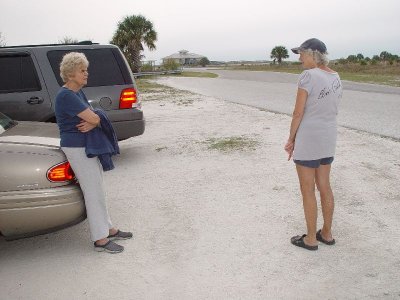 SARA VISITS WITH HER SISTER MARY AT HONEYMOON BEACH