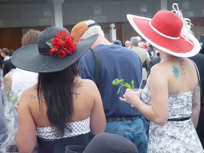 THE HATS CAME IN EVERY COLOR AND SHAPE