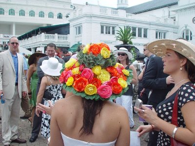 THIS HAT HAD FRESH FLOWERS