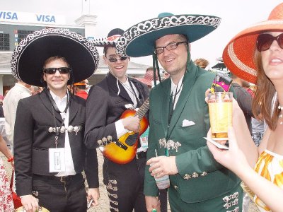 THESE FOLKS WERE HAVING SUCH A GOOD TIME WITH MINT JULIPS IN HAND