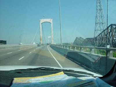 BRIDGE OVER THE SEAWAY TO QUEBEC CITY