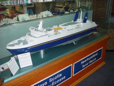 THIS WAS A MODEL OF THE MV CARIBOU