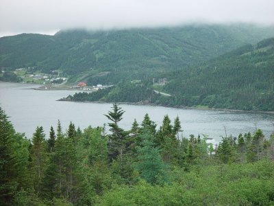 VIEW OF NORRIS POINT AND BONNE BAY FROM ABOVE