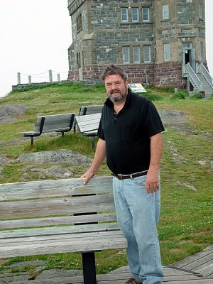 DON IN FRONT OF THE BUILDING WHERE MARCONI RECIEVED THE FIRST WIRELESS MESSAGE FROM ENGLAND