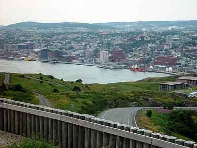 VIEW TOWARD THE HARBOR AT ST JOHN'S AT SIGNAL HILL