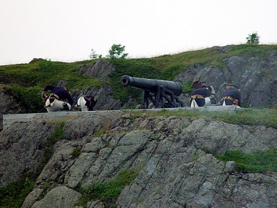 THE ROYAL BATTERY LET FLY WITH A BOOMING VOLLEY