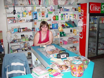 THIS IS A TYPICAL GROCERY STORE IN RURAL NEWFOUNDLAND-THE PROPRIETOR WAS SO PROUD