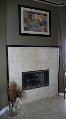 Fireplace in living room (gas or wood)