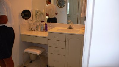 Master Bath vanity area with sink