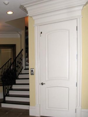 Elevator doorway & Stairway