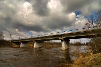 the bridge over Msta river