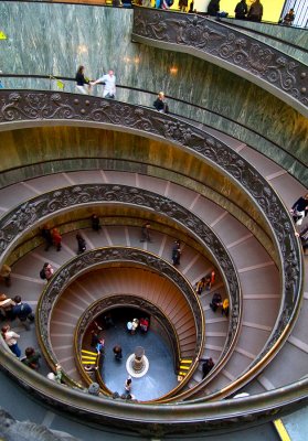 Michelangelo's winding stairs. Vatican. Rome