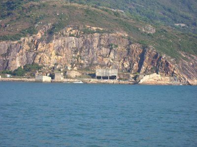 A group of supportive structure for the construction of Lei Yue Mun fort during WWII