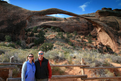 Ang & Dale at Landscape Arch (306 foot span)