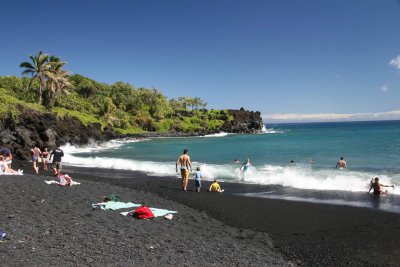 Waianapanapa State Park (yes that is black sand)