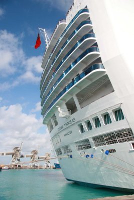 View of back of Crown Princess