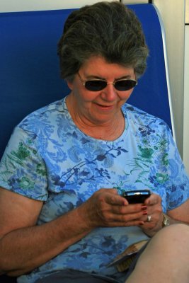 Shirley's first experience with a BlackBerry