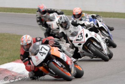 Erick Beausejour, Honda CBR1000RR (47), Matthew McBride, Suzuki GSX-R1000 (13)
