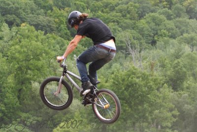 BMX Stunts at Poags Hole Hillclimb