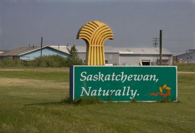 Saskatchewan Provincial Border Sign