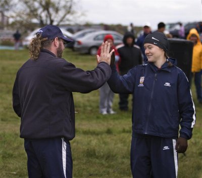 Winning Female (Leslie Sexton, Queens University), Cross Country 5 km run