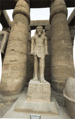 Rameses statue before