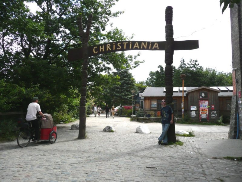 Entering Christiania -- Copenhagens free city