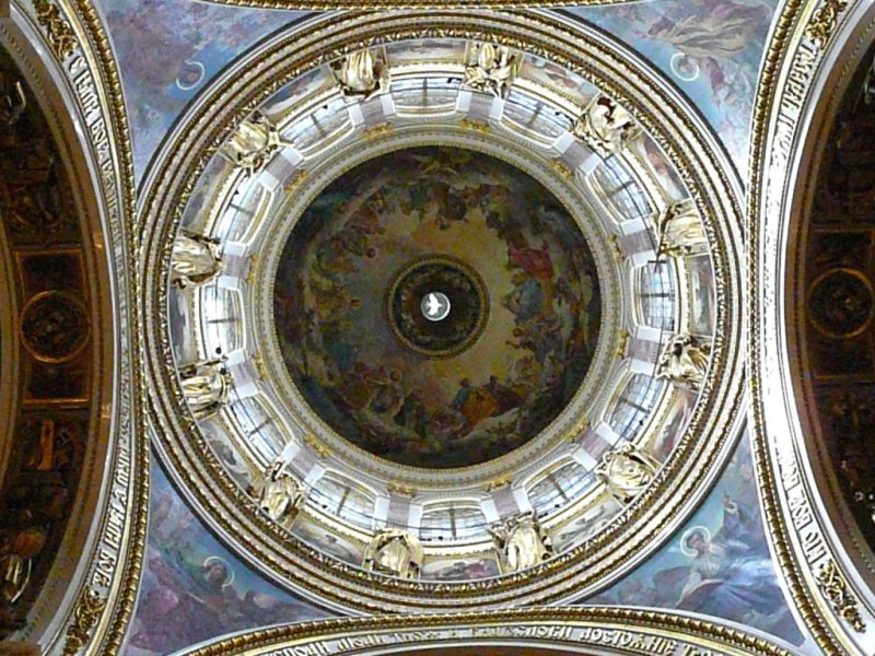 St Isaacs Central Dome (note Dove in Center)