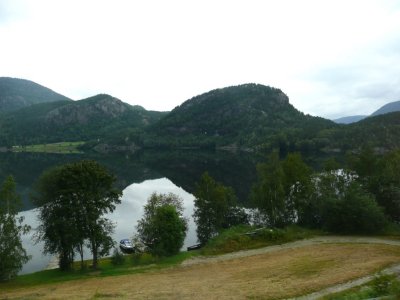 Lake enroute from Oslo to Geilo
