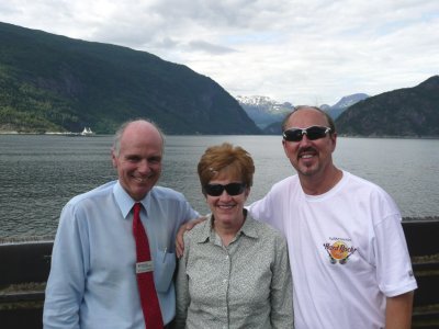 With William (tour leader) on Ferry